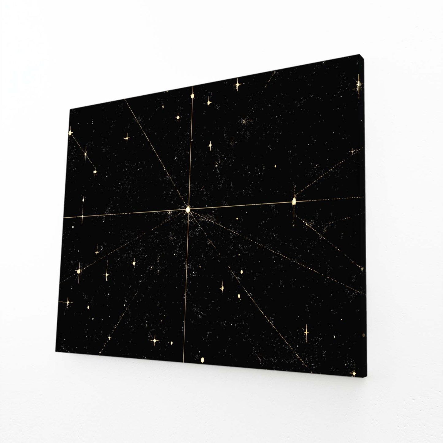 Starfield Crosslight Gold Canvas – angled canvas view on white background
