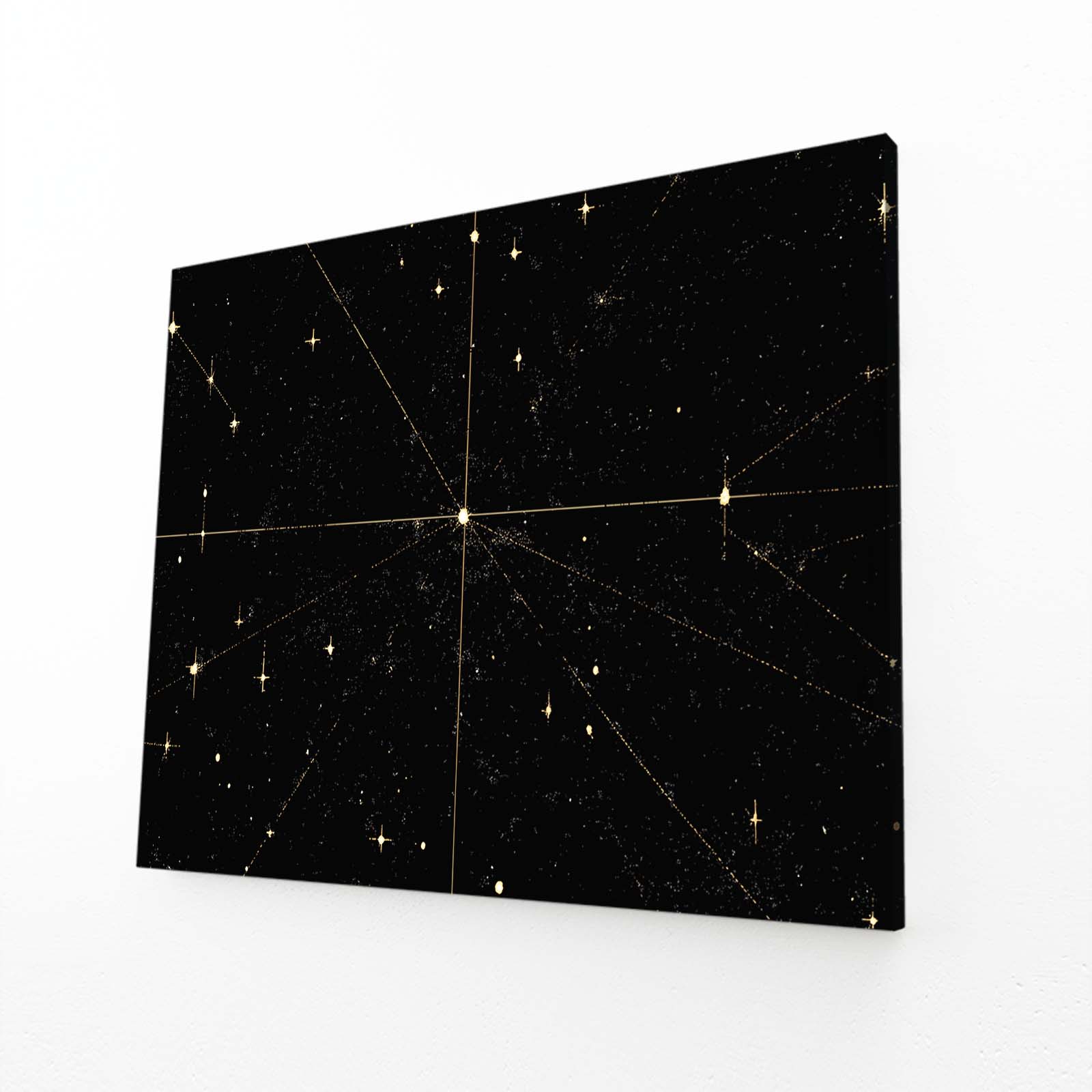 Starfield Crosslight Gold Canvas – angled canvas view on white background