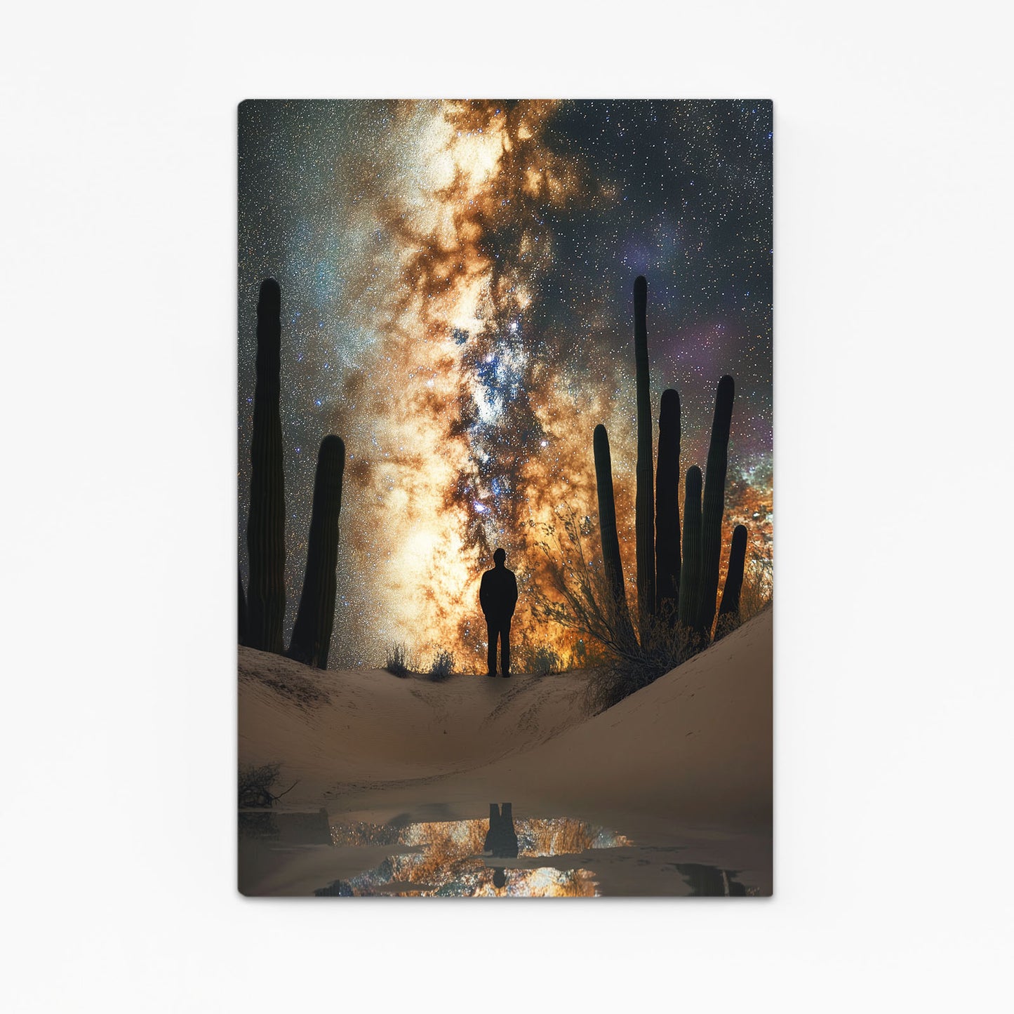 Starlit Desert Walk Cactus Canvas Art – starlit desert walk cactus canvas print