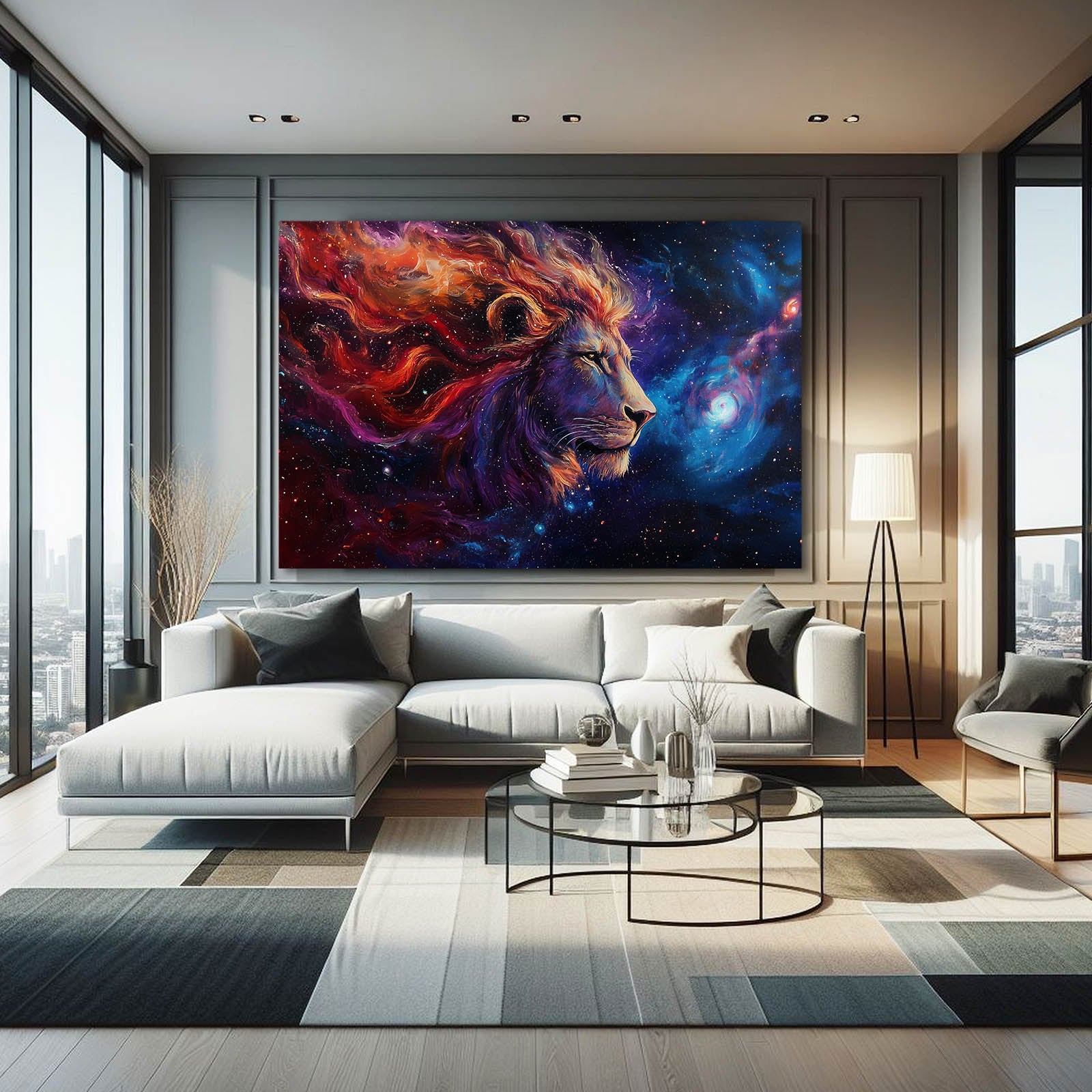 Starlit King Lion Wall Art