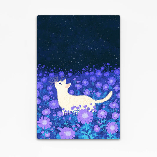 Starlit Meadow Cat Wall Art