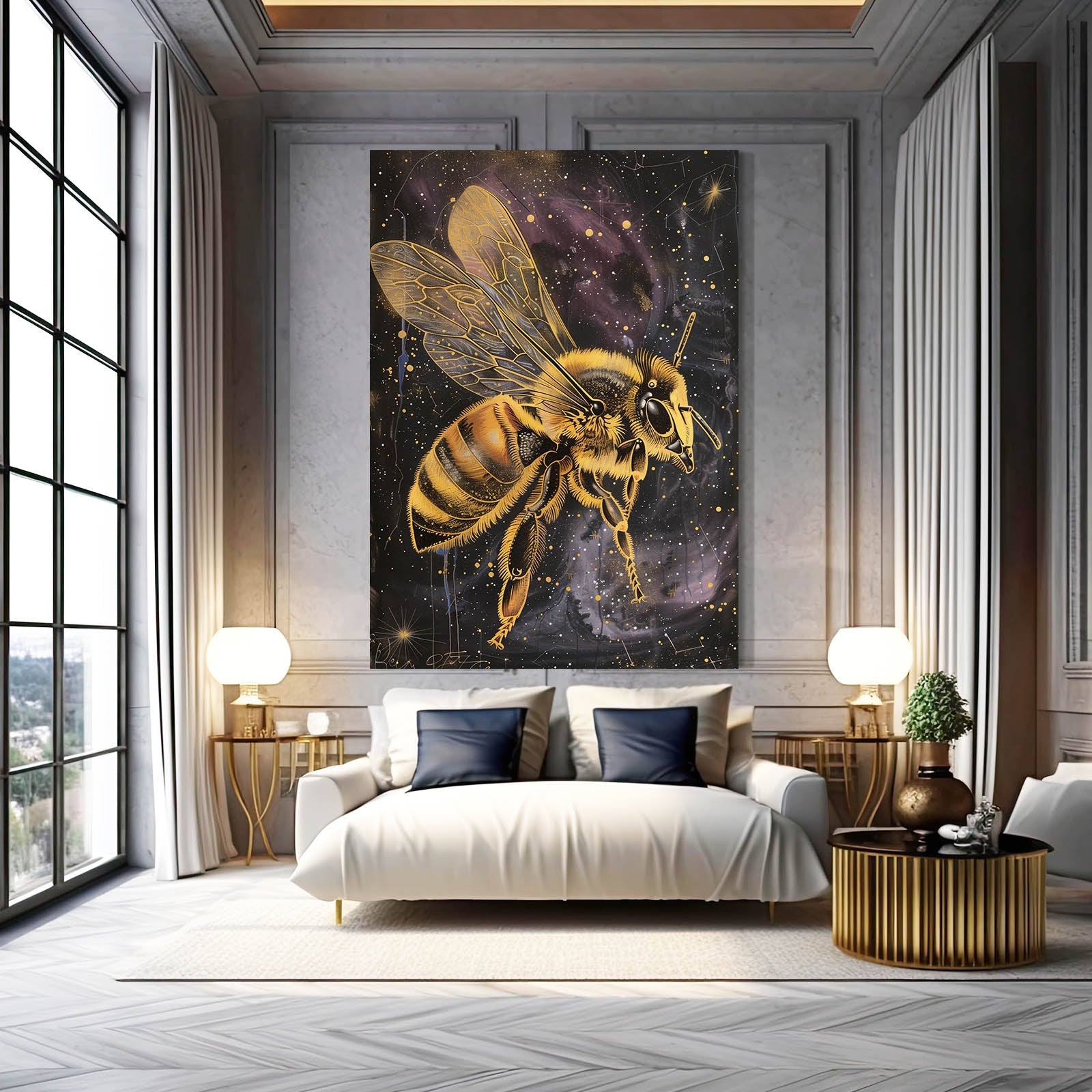 Starry Sky Bee Art