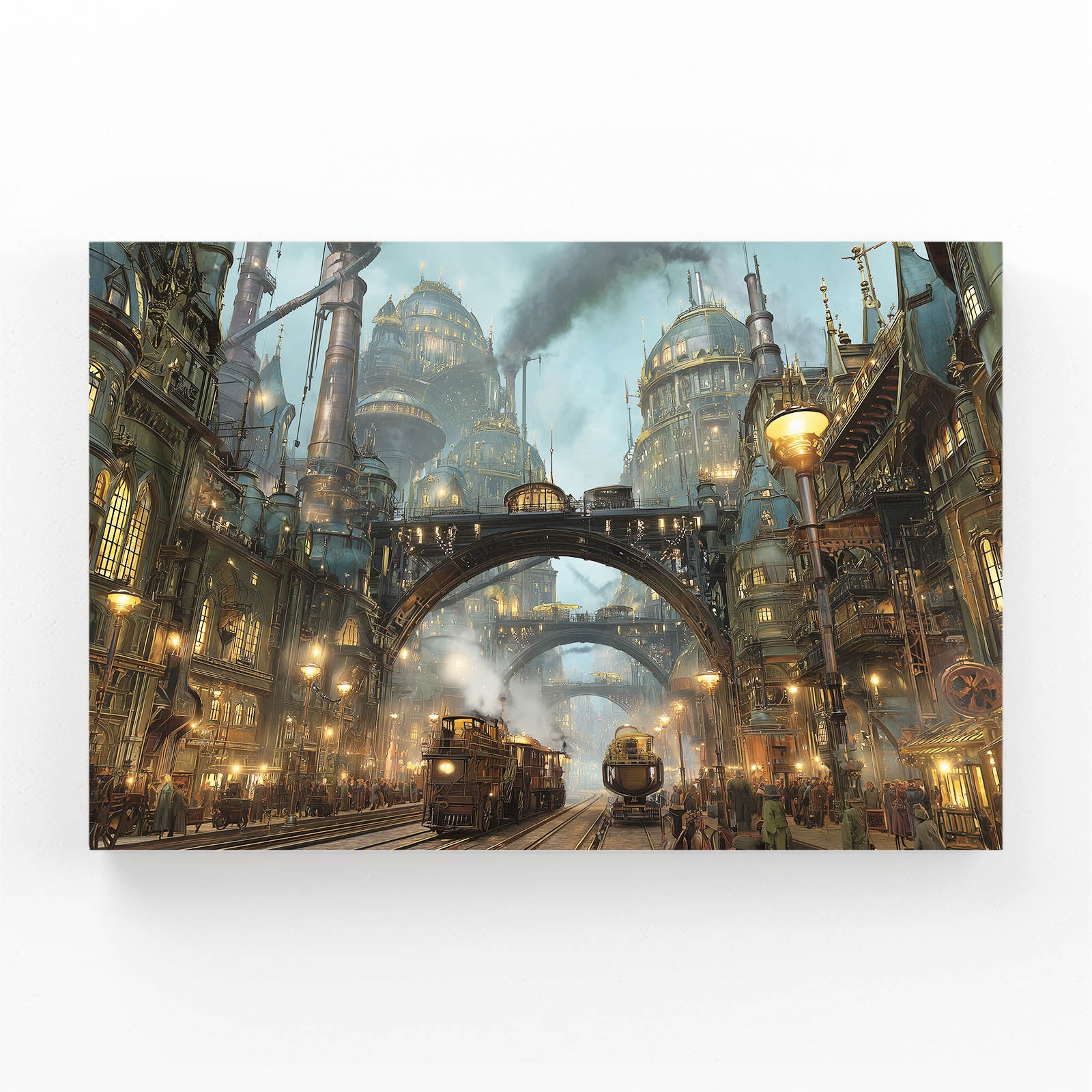 Steam City Bazaar Steampunk Prints – steam city bazaar steampunk canvas print