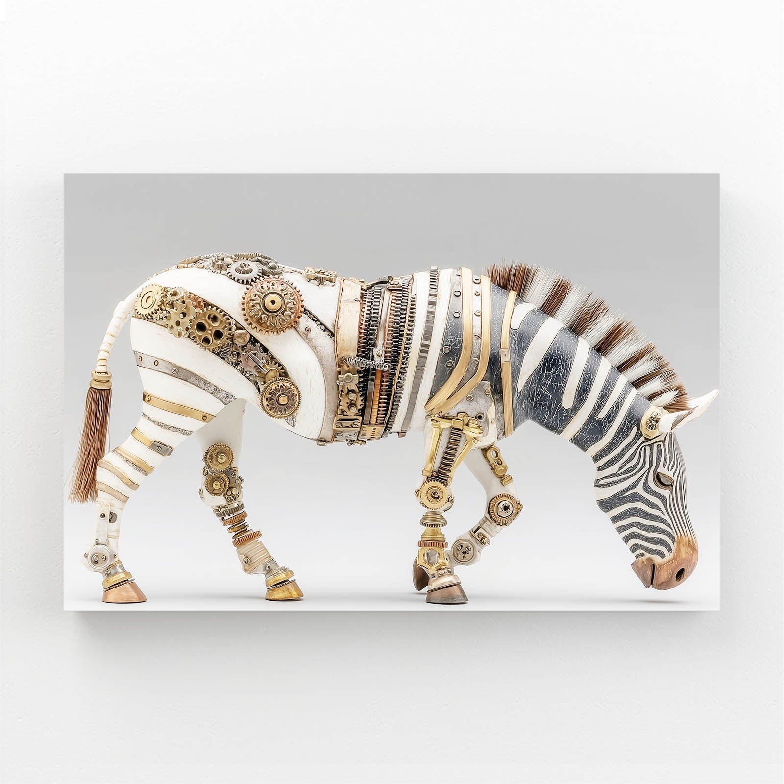 Steampunk Zebra Wall Art – steampunk canvas print