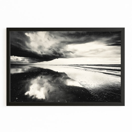 Storm Mirror Ocean Photography – canvas print on white background