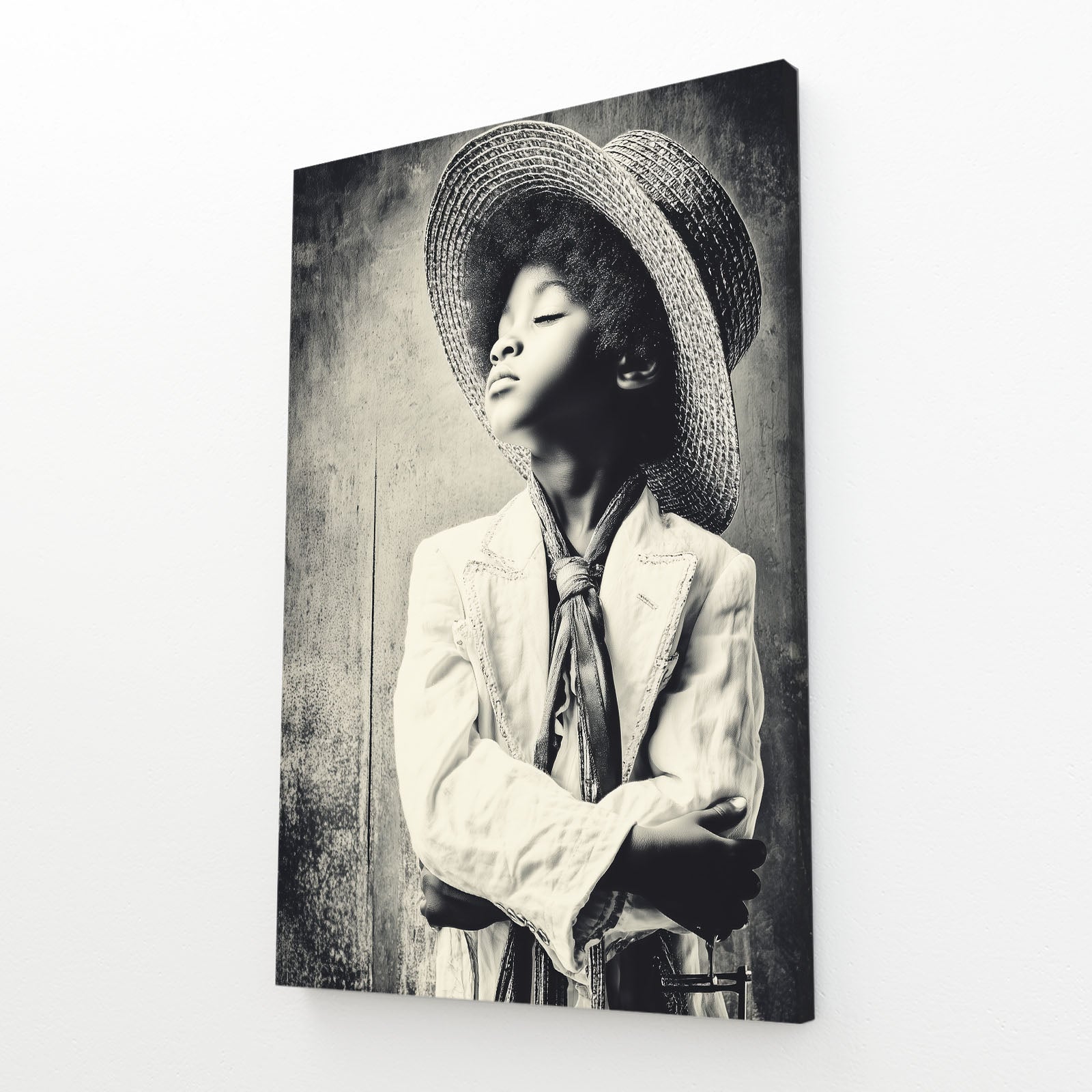 Straw Hat Photography Print – canvas print, view 2