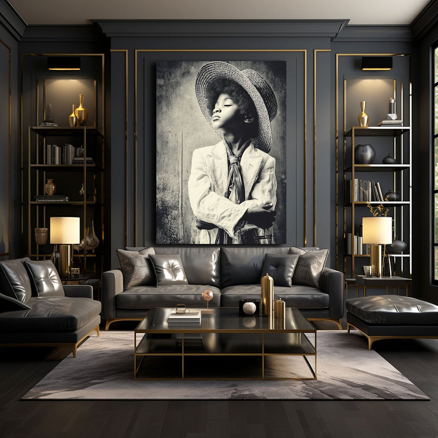 Straw Hat Photography Print – canvas print, view 3