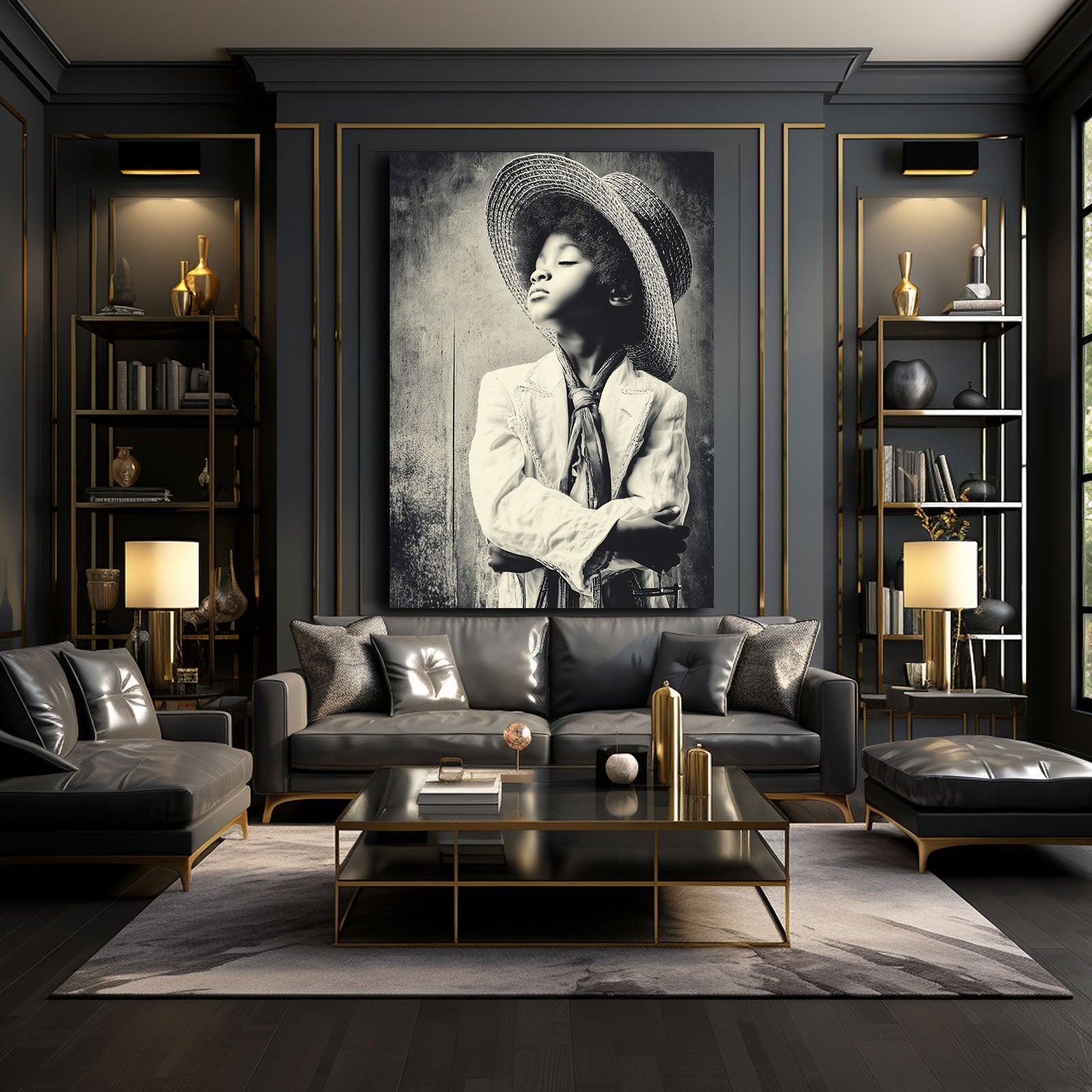 Straw Hat Photography Print – canvas print, view 3