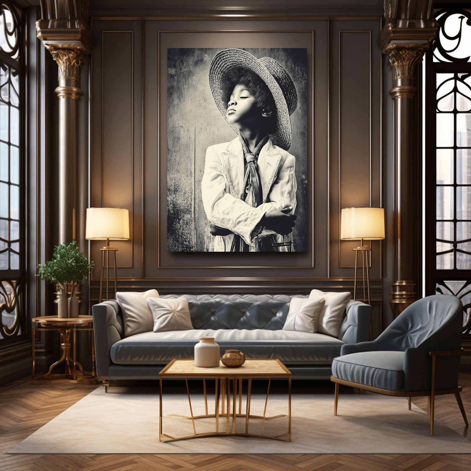 Straw Hat Photography Print – canvas print, view 4