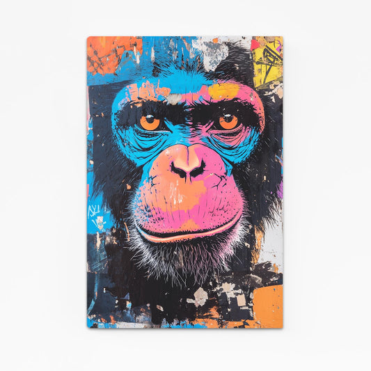 Street Art Blue Face Monkey Canvas Art – street art blue face monkey canvas print