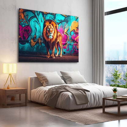 Street King Lion Canvas