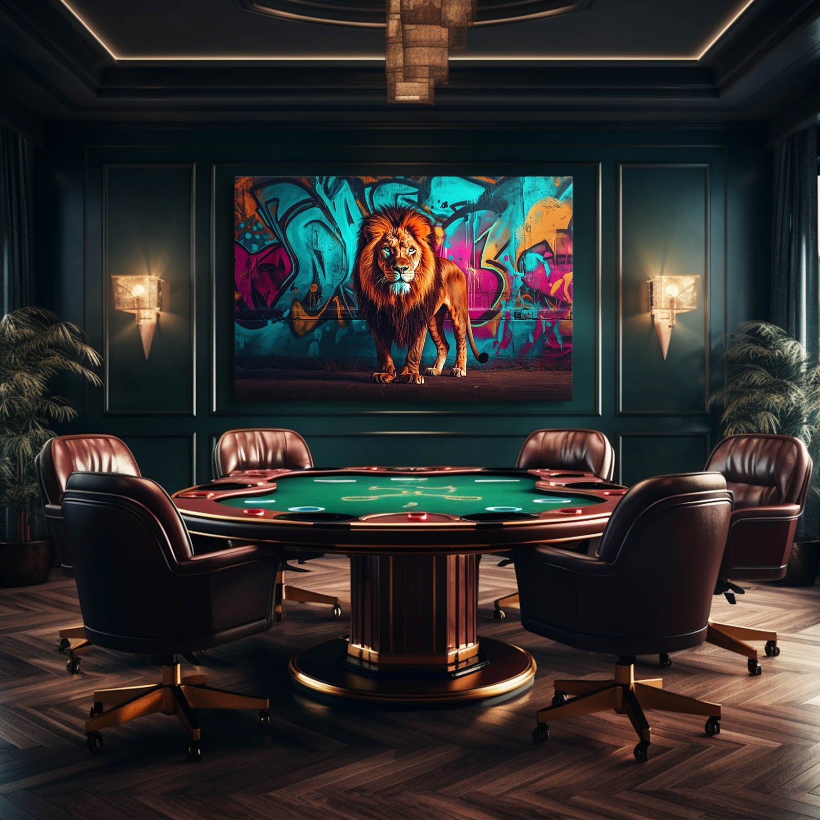 Street King Lion Canvas