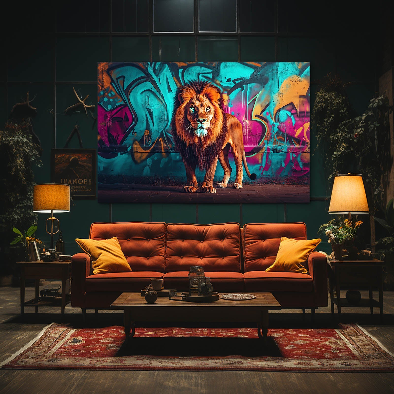 Street King Lion Canvas
