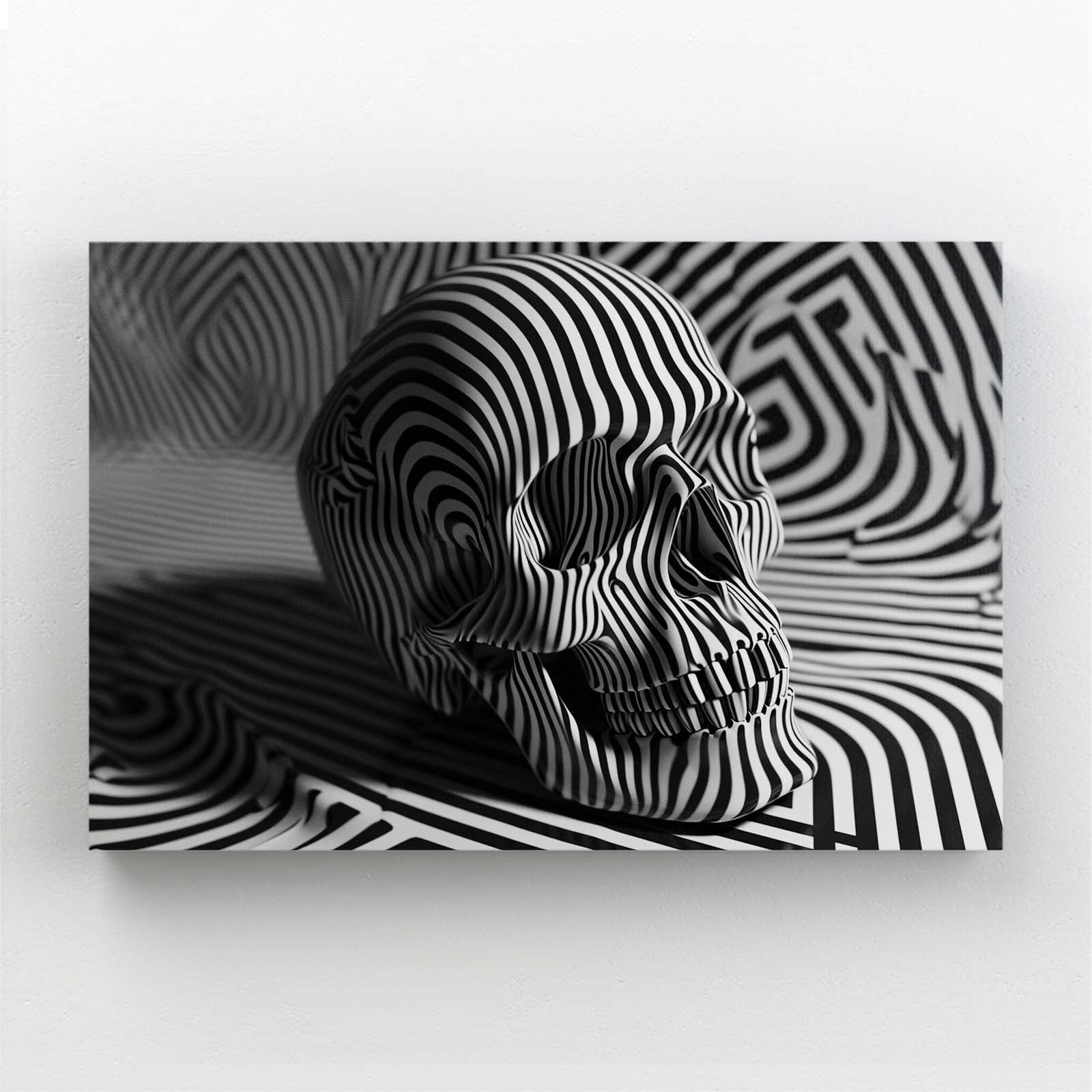 Style Skull Zebra Wall Art – styled in a furnished interior