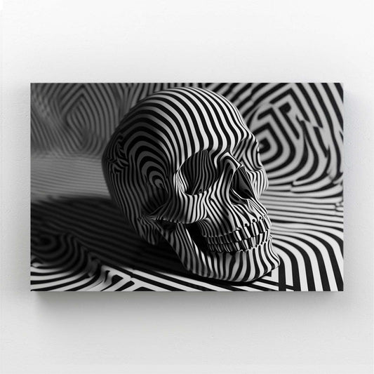 Style Skull Zebra Wall Art – styled in a furnished interior