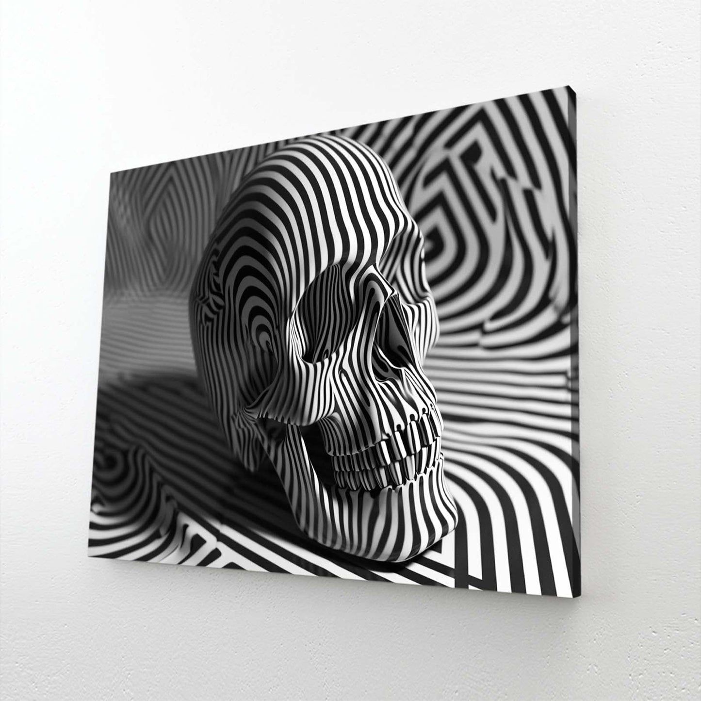 Style Skull Zebra Wall Art – styled in a furnished interior