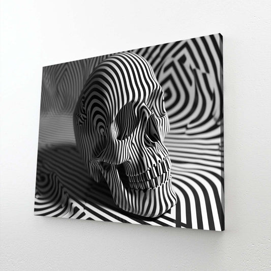 Style Skull Zebra Wall Art – styled in a furnished interior