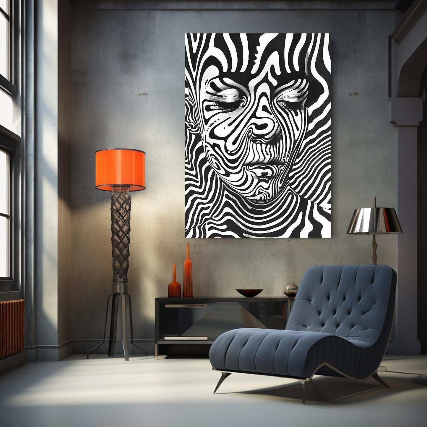 Style Trippy Zebra Prints – styled in a furnished interior