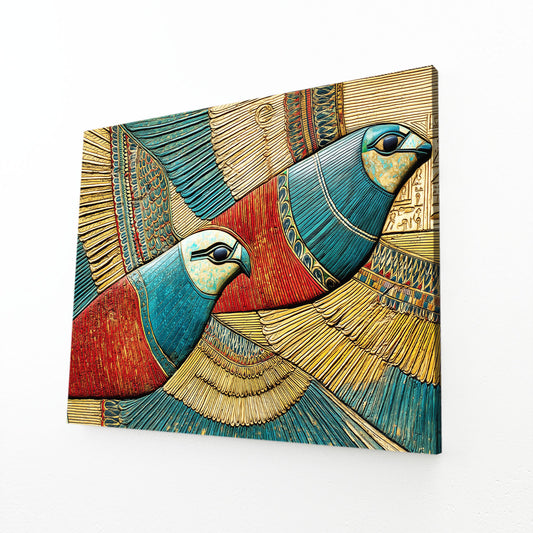 Stylized Horus Bird Egyptian Art – stylized horus bird egyptian canvas print