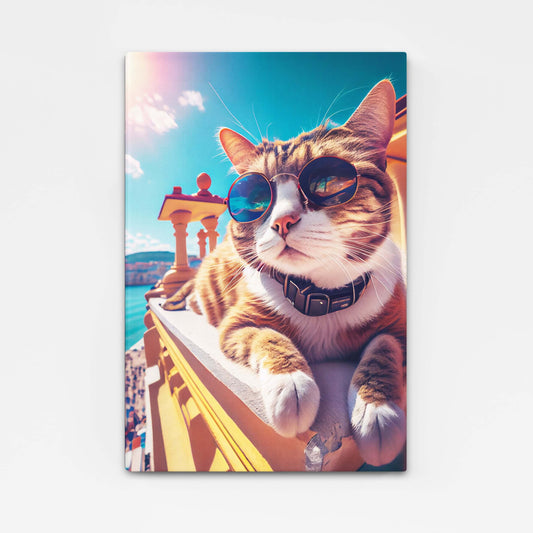 Summer Vibes Cat Art