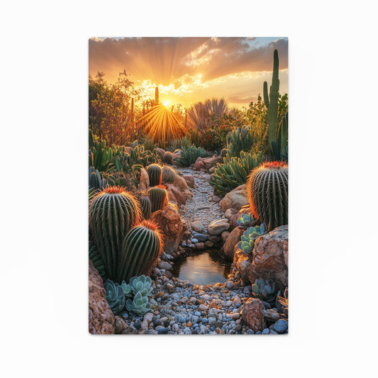Sunburst Rock Garden Cactus Wall Art – sunburst rock garden cactus canvas print