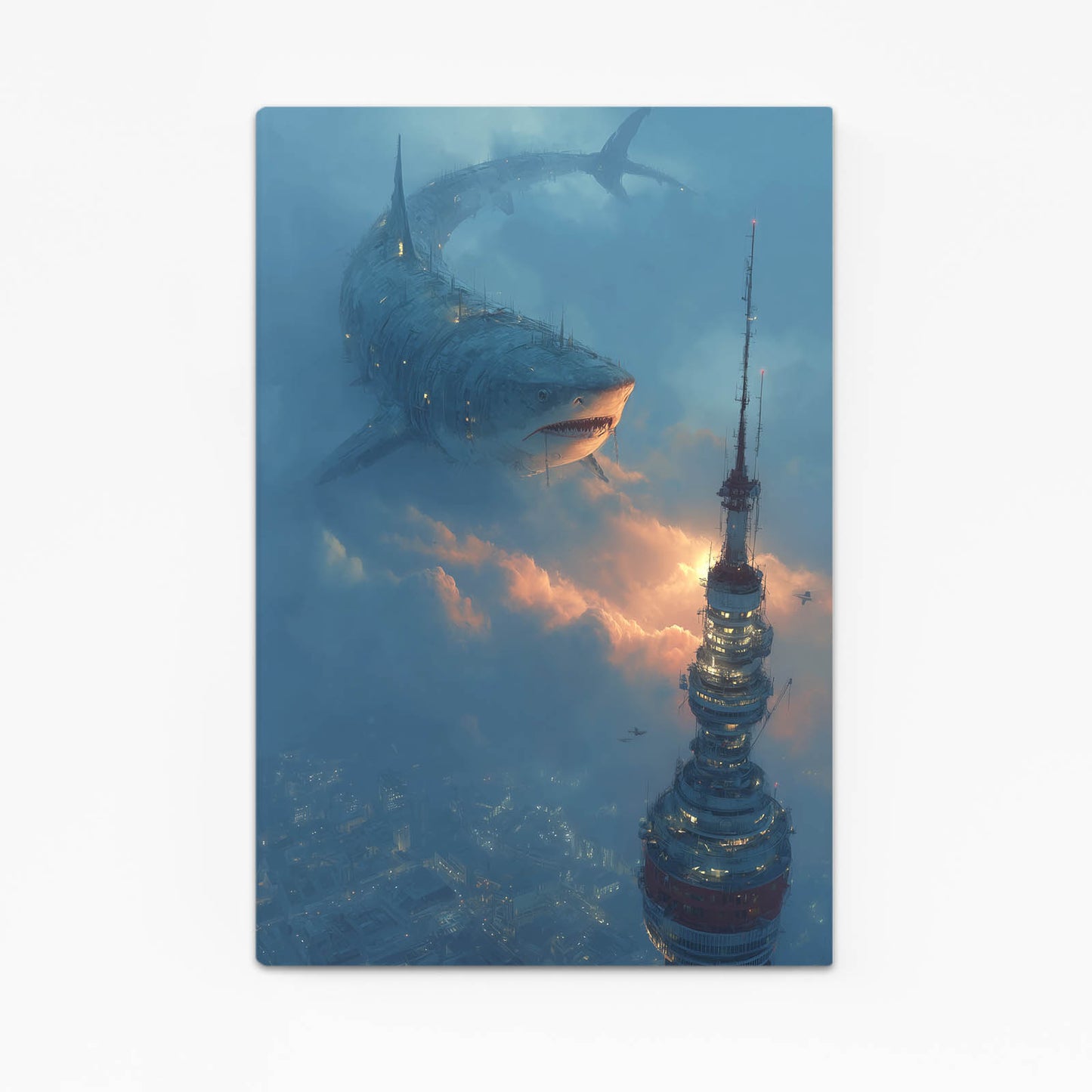 Sunken Spire Mist Shark Canvas – sunken spire mist shark canvas print