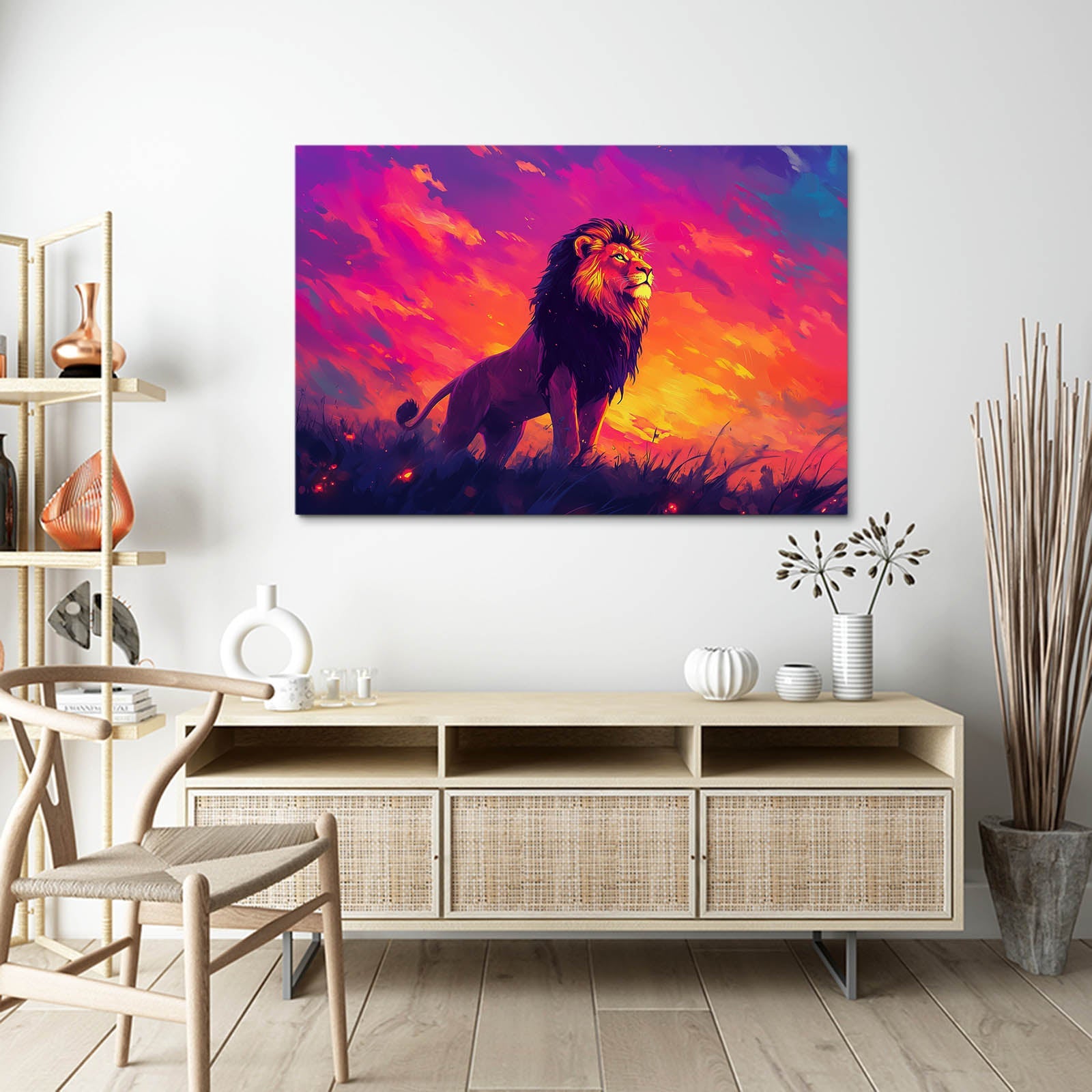 Sunrise Majesty Lion Wall Art