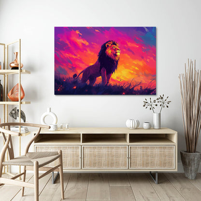 Sunrise Majesty Lion Wall Art