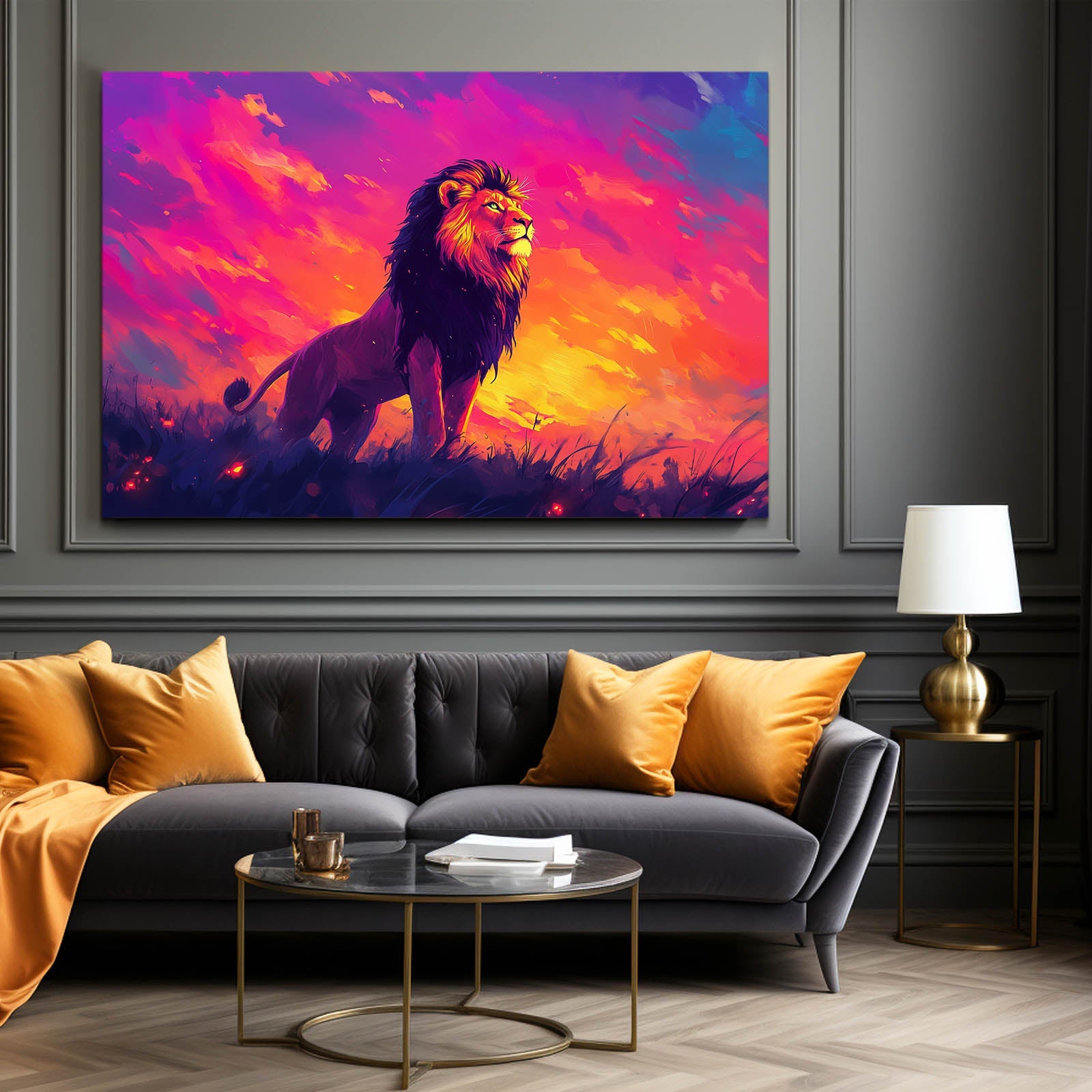 Sunrise Majesty Lion Wall Art