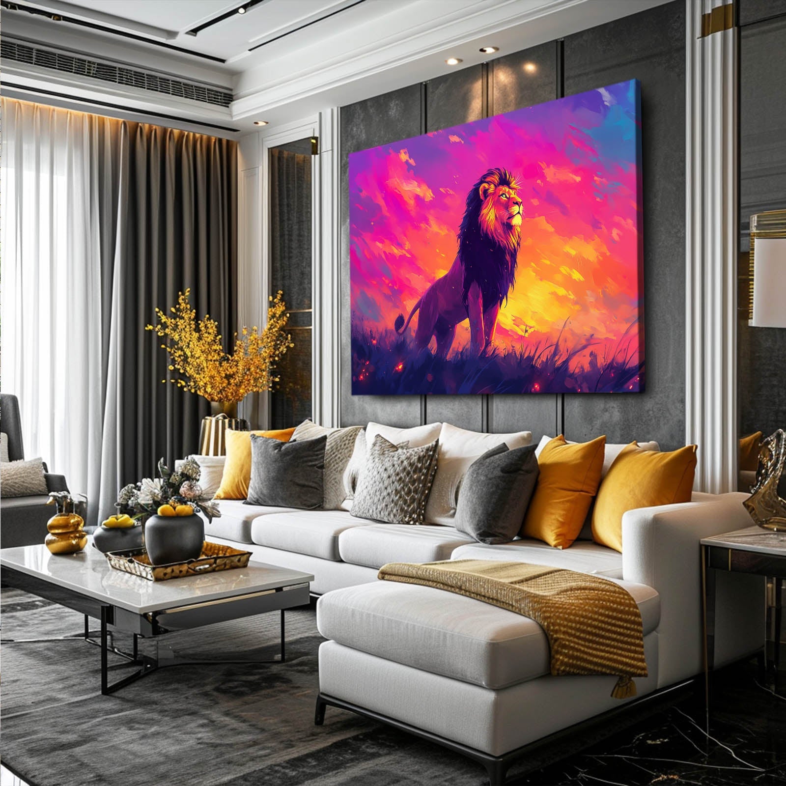 Sunrise Majesty Lion Wall Art