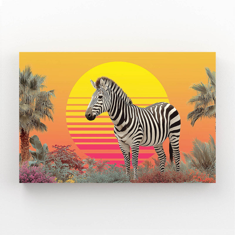 Sunrise Zebra Prints – styled in a furnished interior