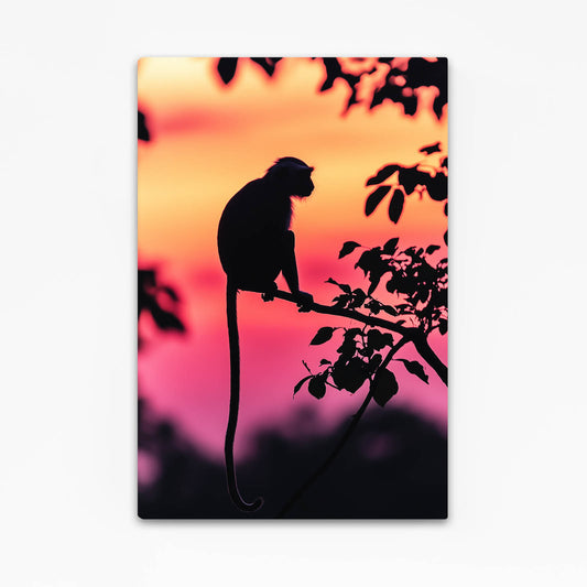 Sunset Branch Silhouette Monkey Canvas – sunset branch silhouette monkey canvas print