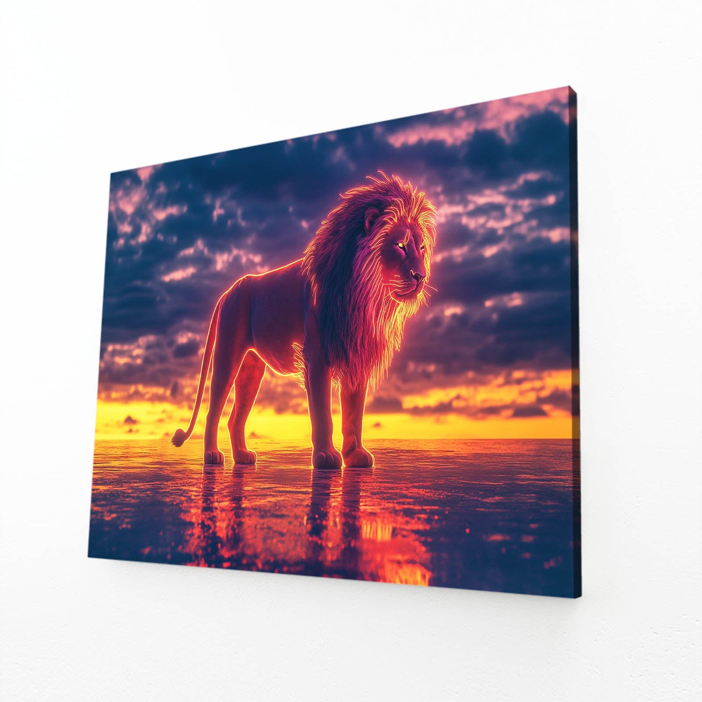 Sunset Majesty Lion Wall Art