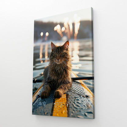 Surfer Cat Wall Art
