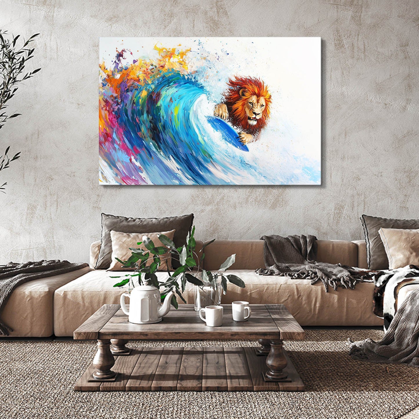Surfing Lion Artwork