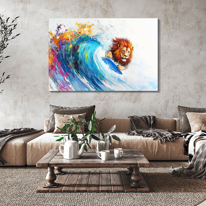 Surfing Lion Artwork