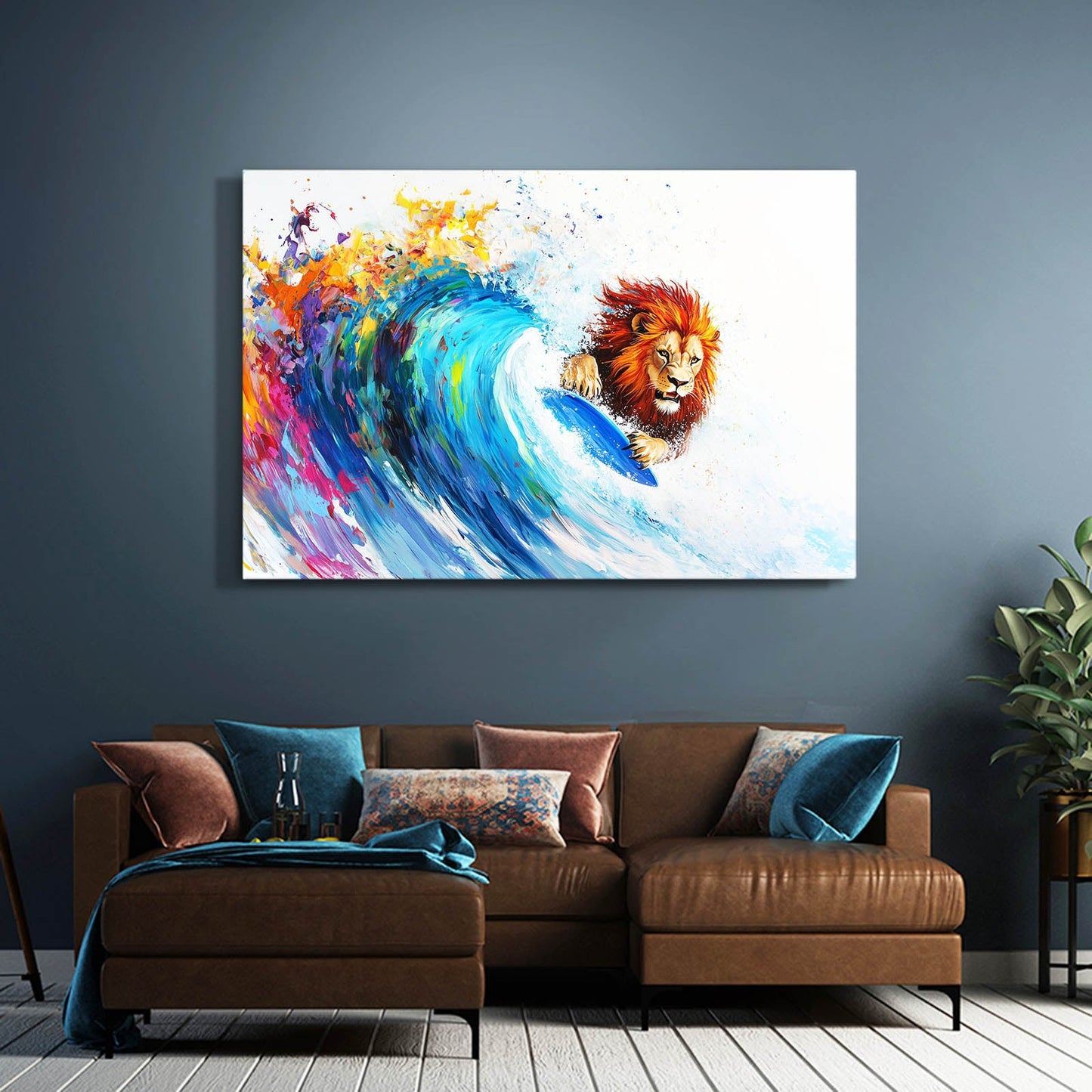 Surfing Lion Artwork