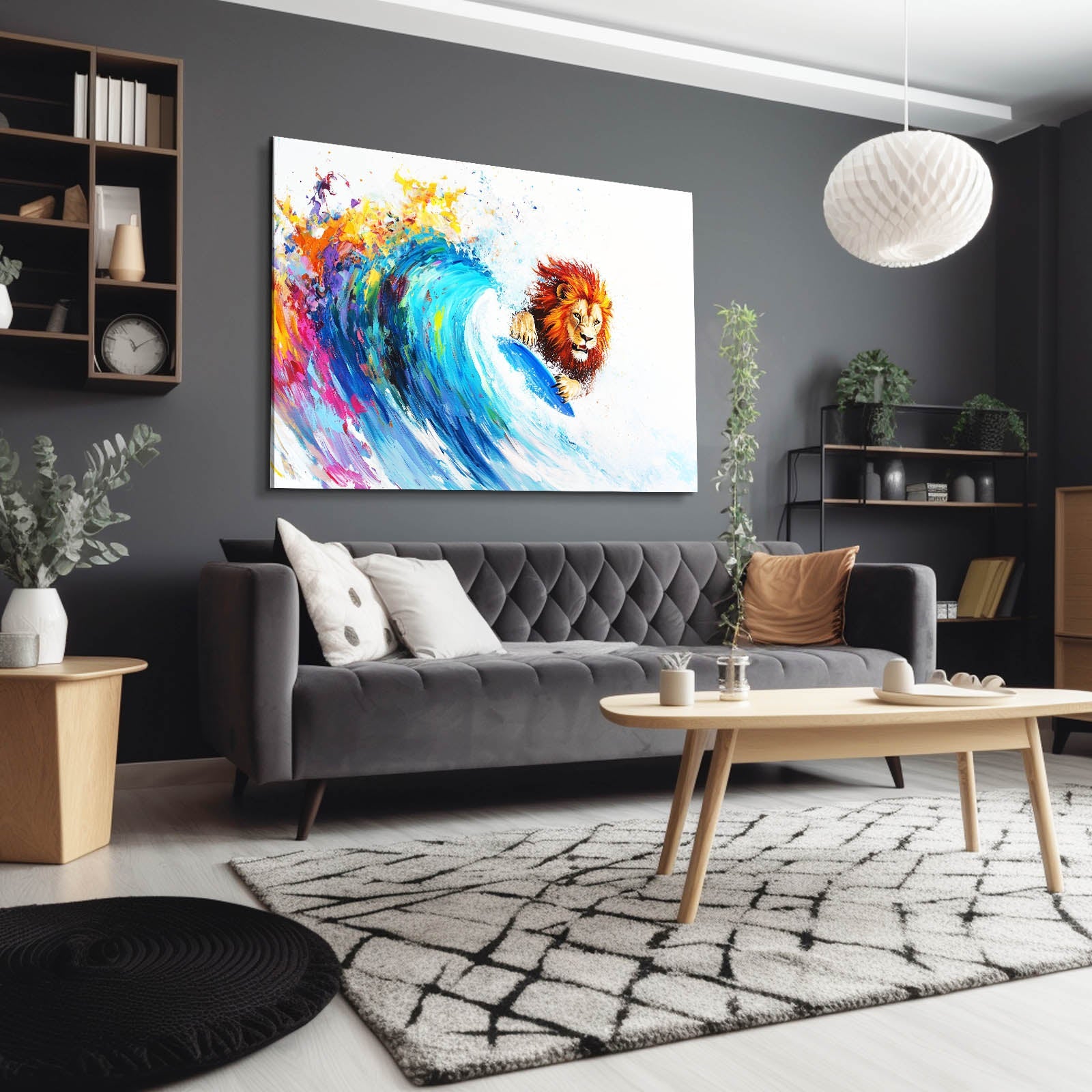 Surfing Lion Artwork