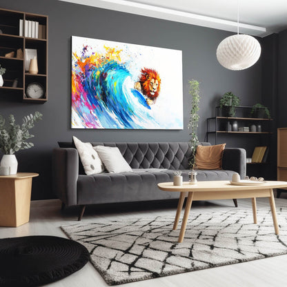 Surfing Lion Artwork
