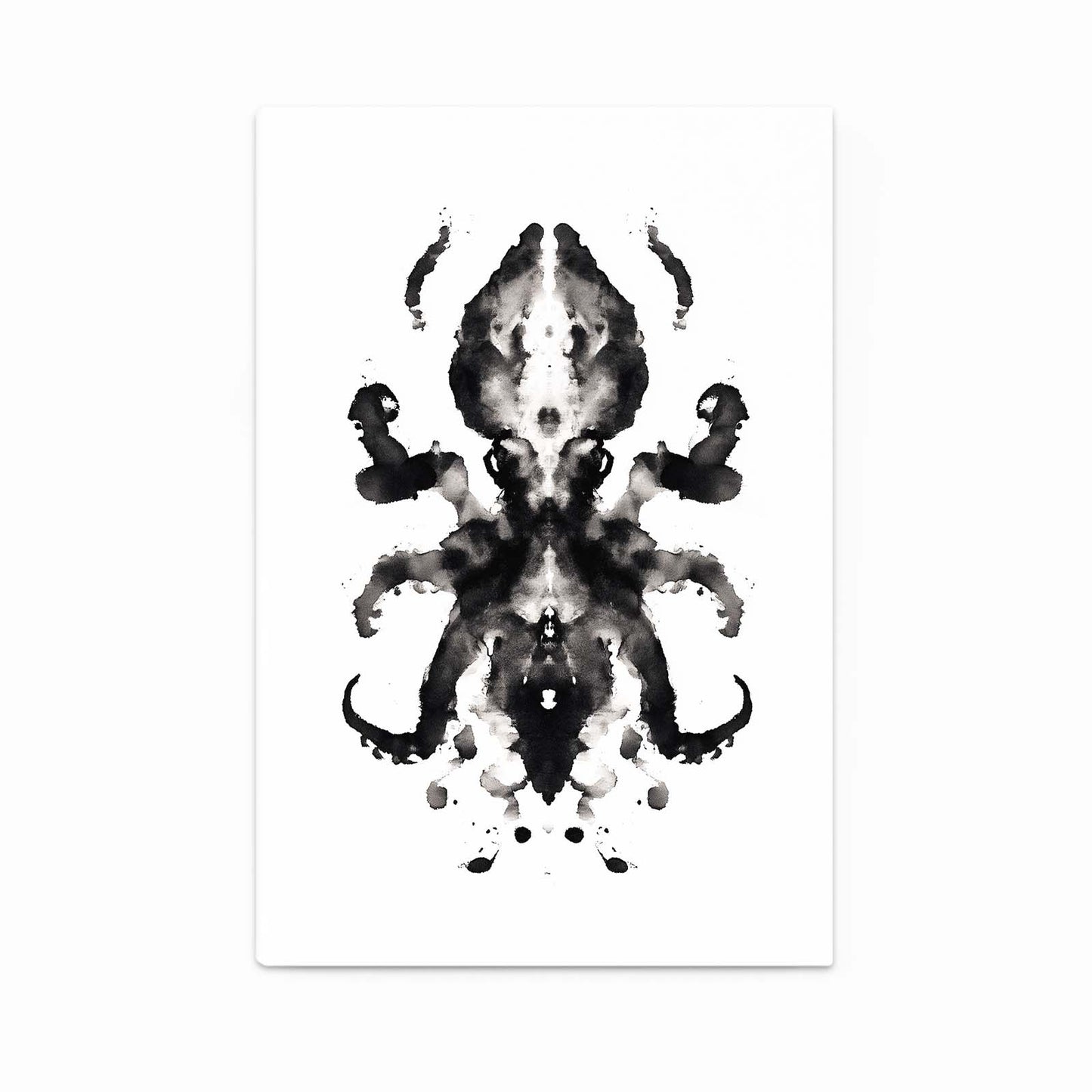 Symmetry Ink Blot Octopus Wall Decor – angled canvas view on white background