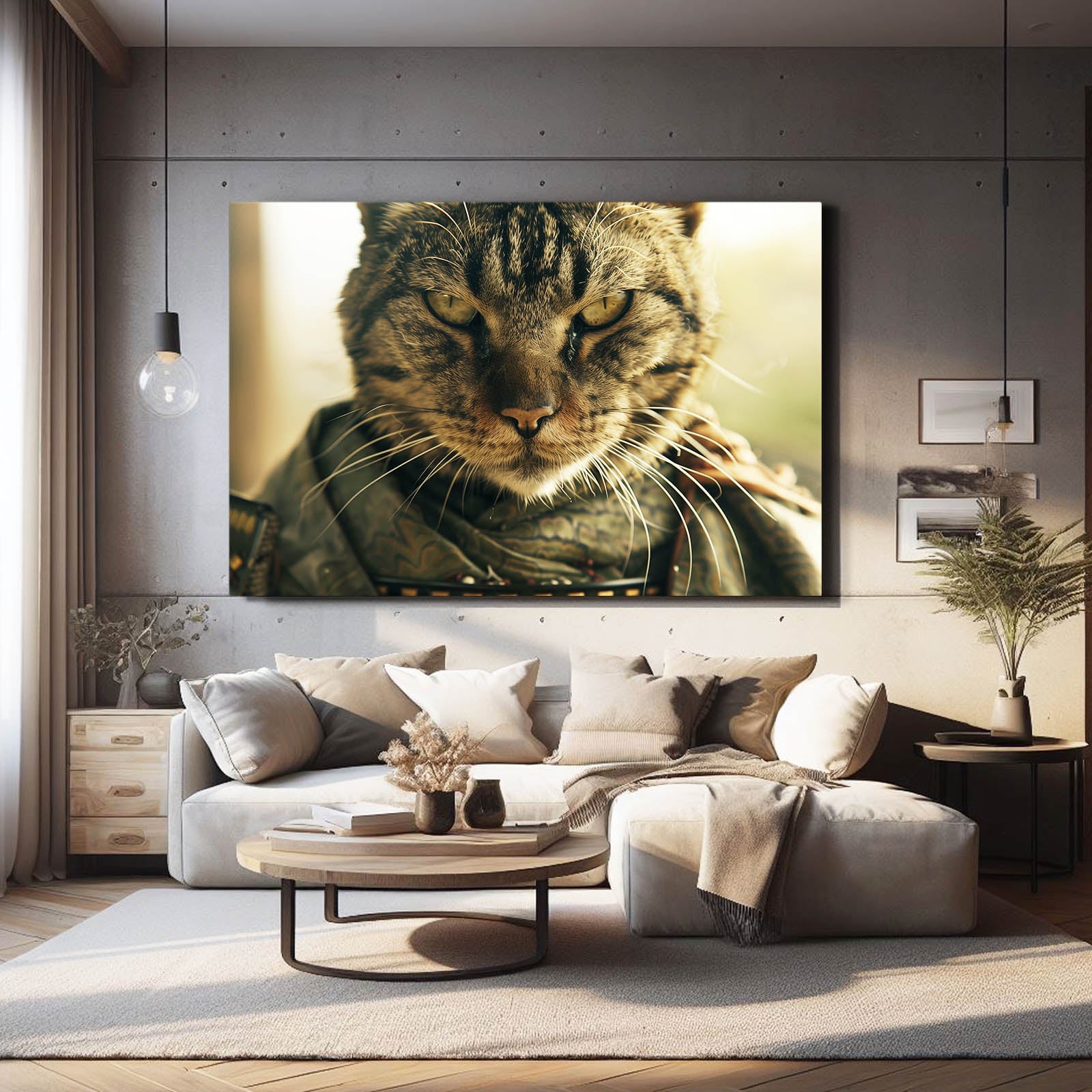 Tactical Warrior Cat Wall Art