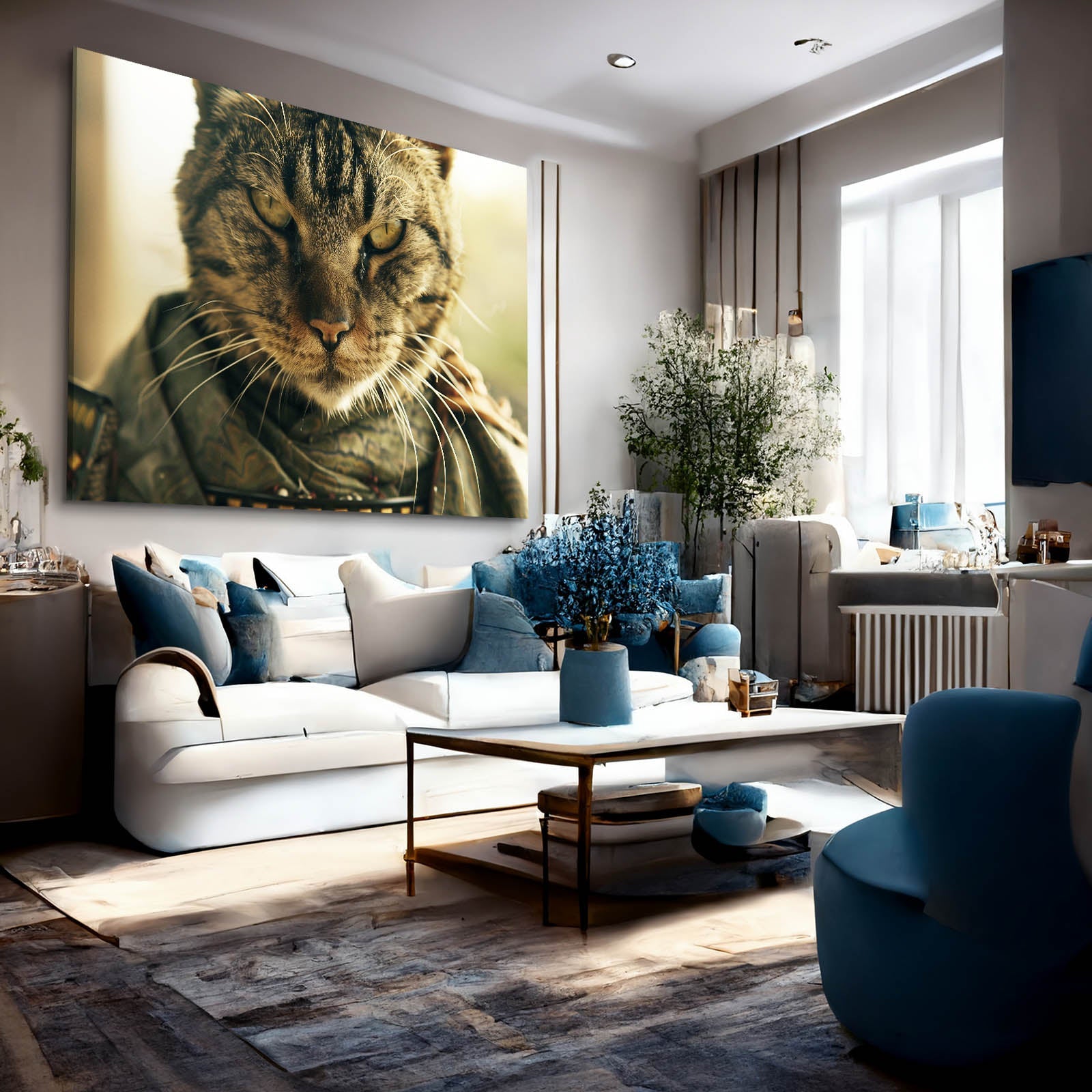 Tactical Warrior Cat Wall Art