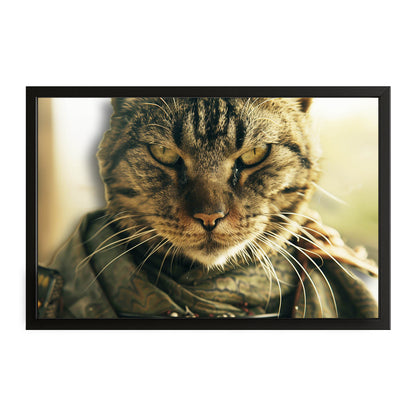 Tactical Warrior Cat Wall Art