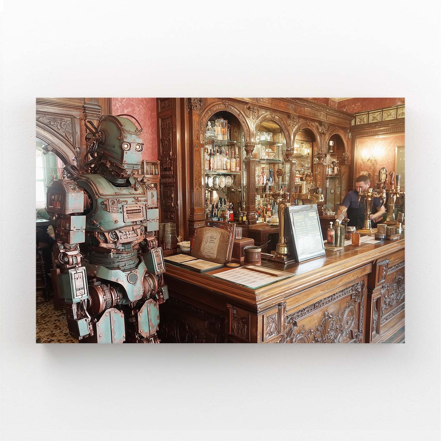 Tavern Knight Automaton Steampunk Wall Decor – tavern knight automaton steampunk canvas print