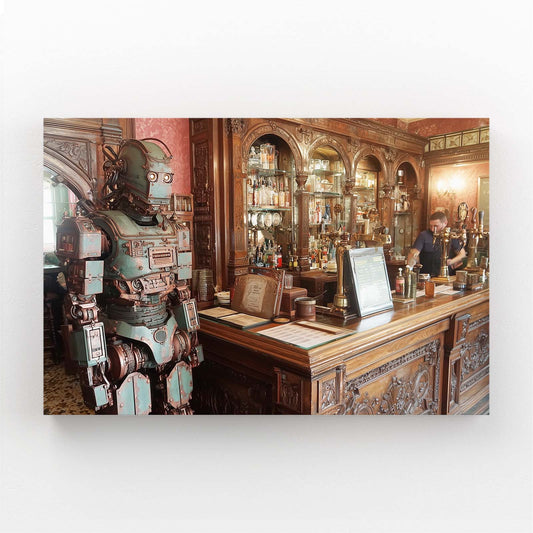 Tavern Knight Automaton Steampunk Wall Decor – tavern knight automaton steampunk canvas print