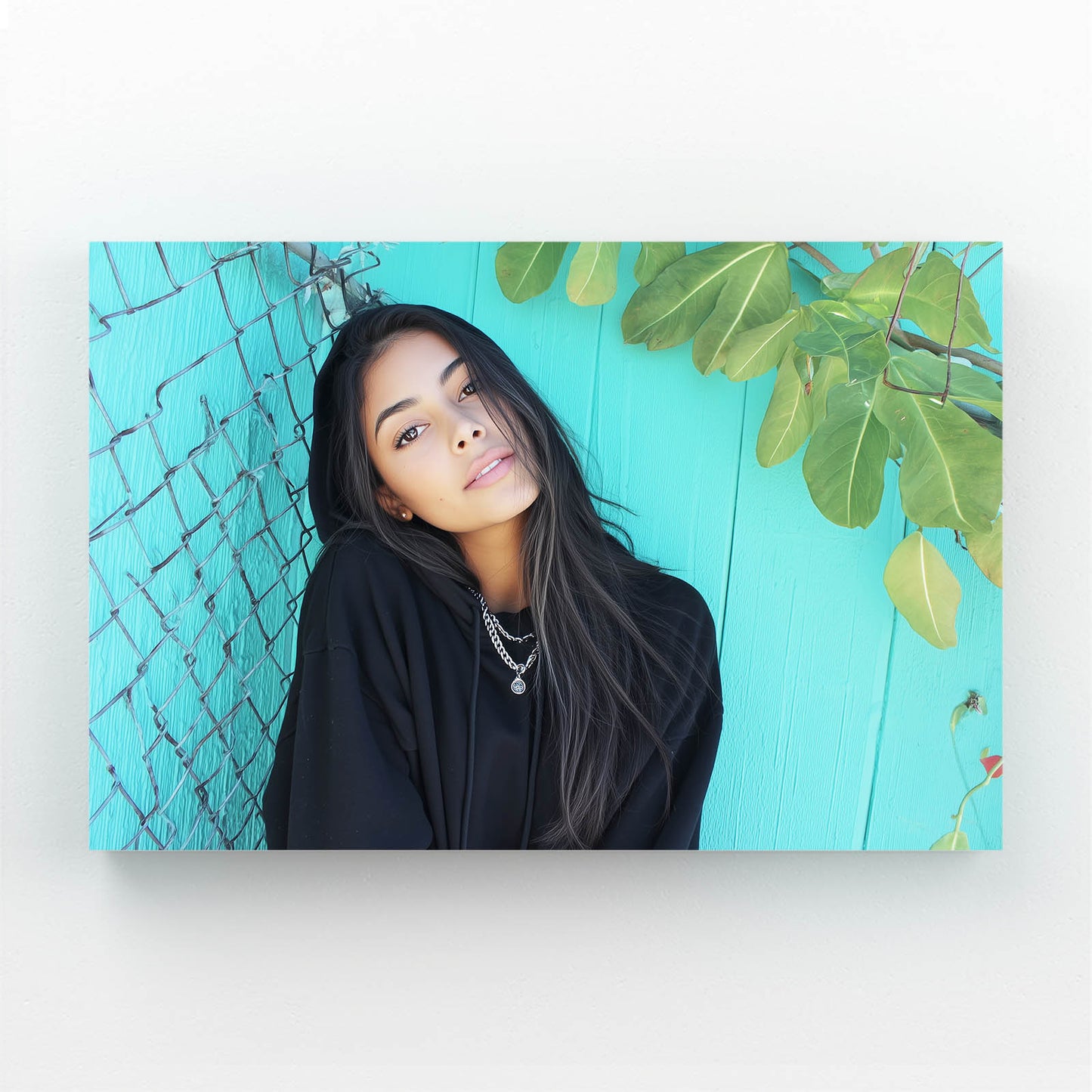 Teal Fence Portrait Photography Prints – teal fence portrait photography canvas print