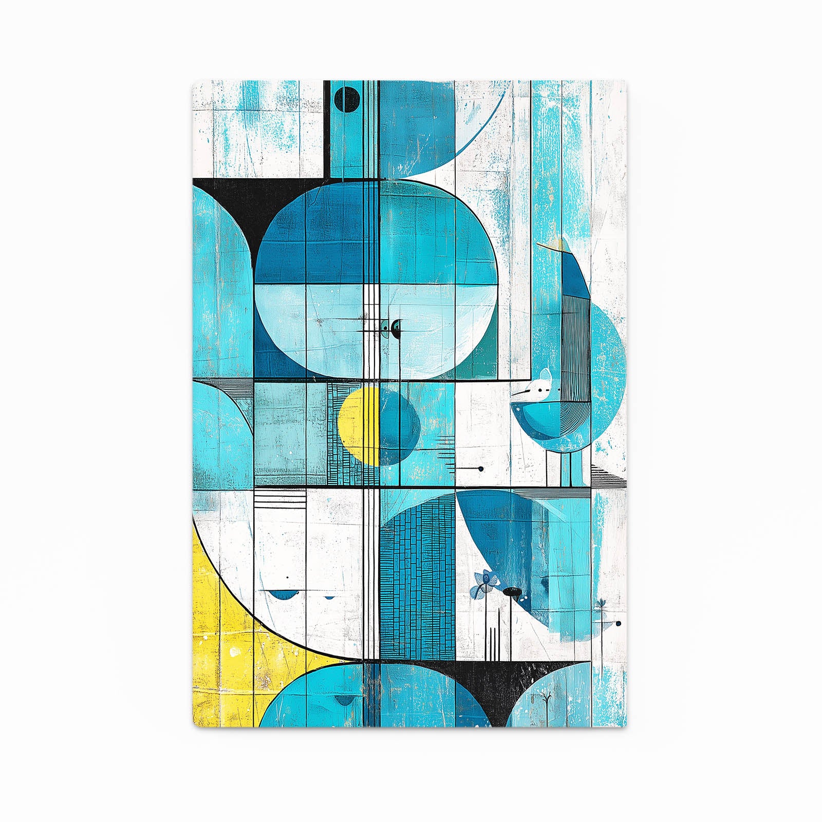 Teal Geometric Barn Abstract Farmhouse Wall Decor – teal geometric barn abstract farmhouse canvas print