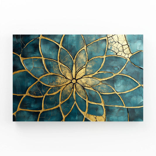 Teal Petal Bloom Flower Of Life Art – teal petal bloom flower of life canvas print