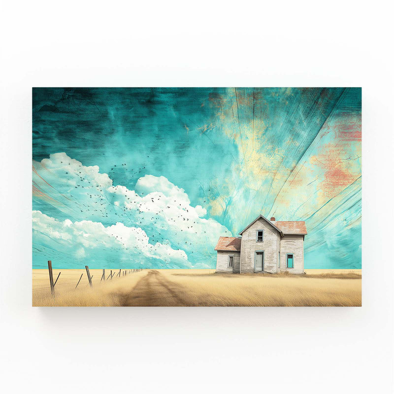 Teal Sky Farmhouse Farmhouse Canvas – teal sky farmhouse farmhouse canvas print