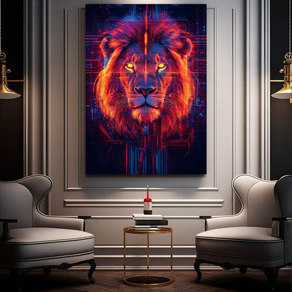 Techno King Lion Artwork